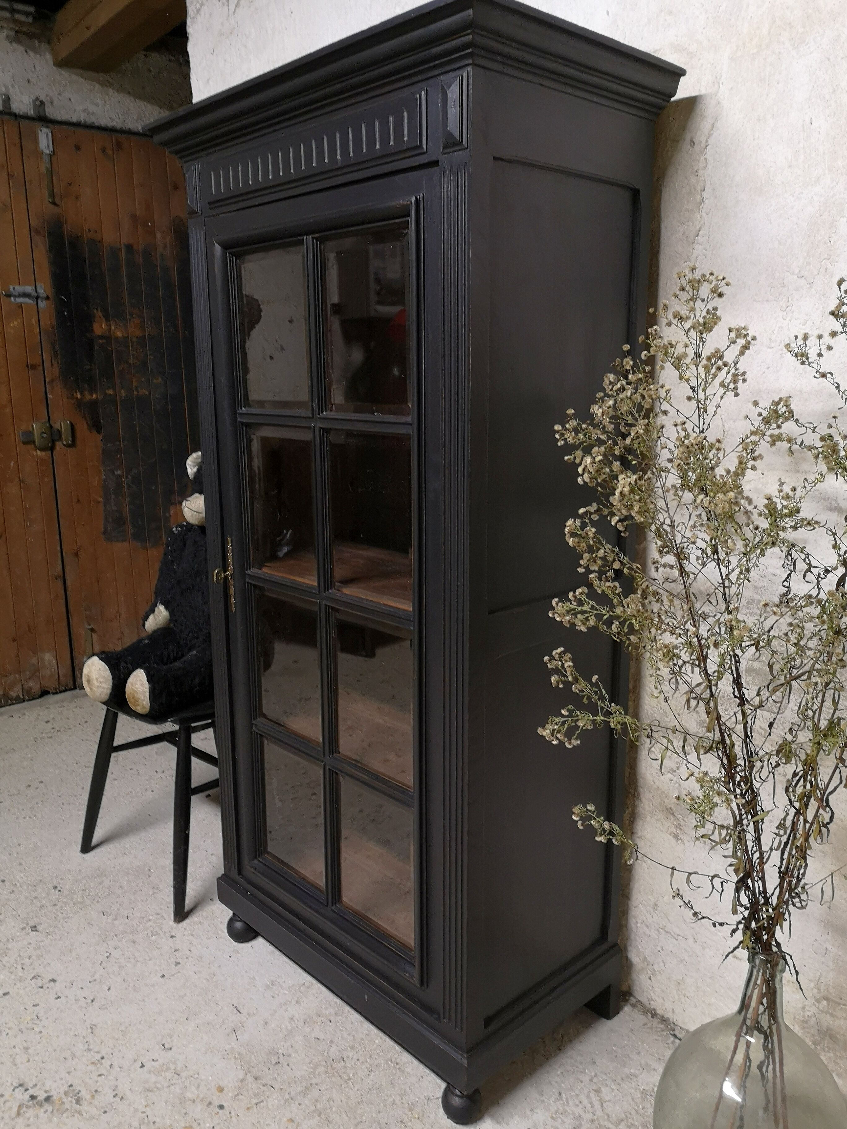 Showcase library patina cabinet of curiosity