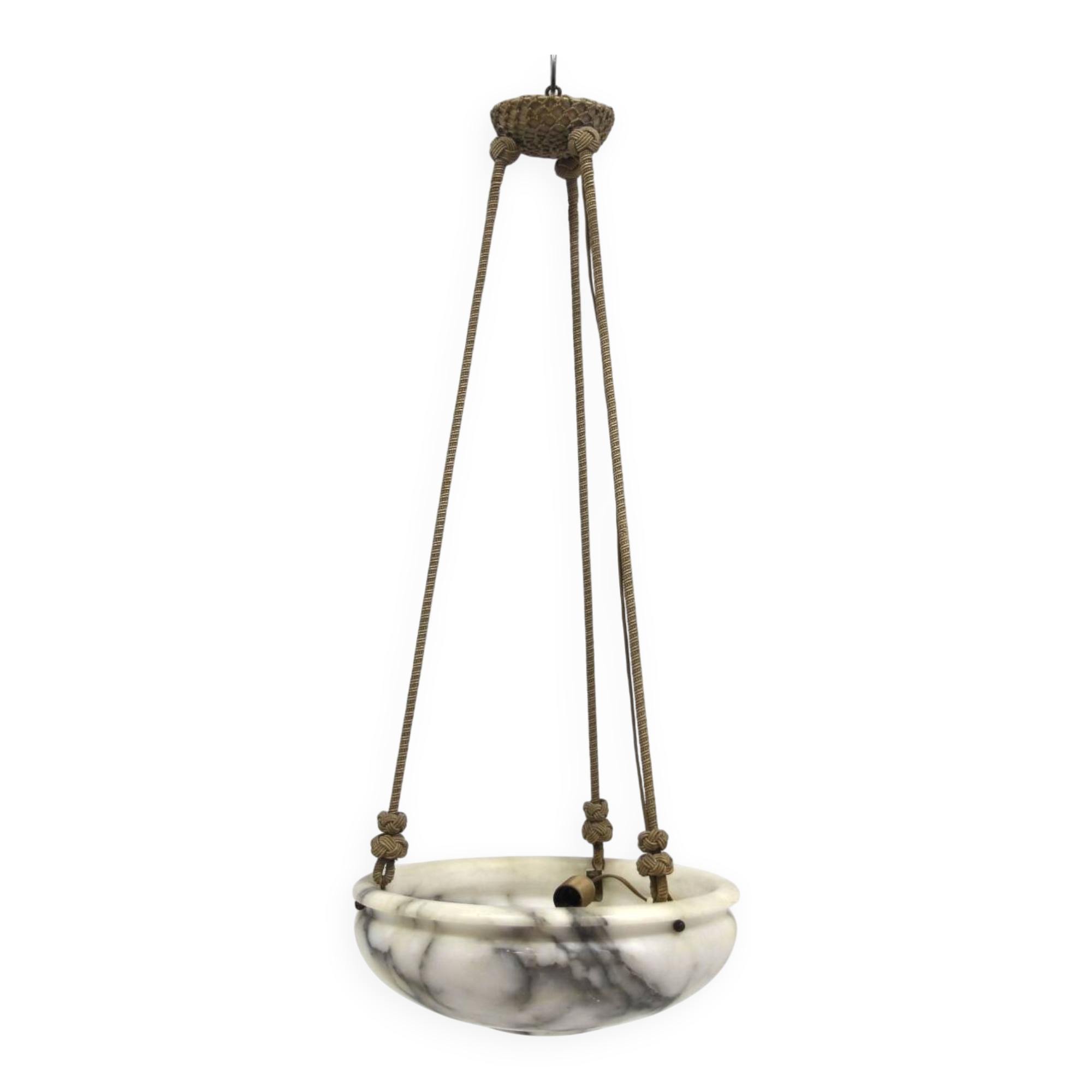 Scandinavian alabaster pendant, Sweden, 1940