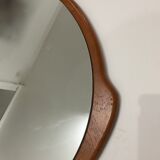 Scandinavian teak mirror - 52 x 50 cm