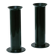 Set of 2 glossy black metal candleholders in retro Ikea Memphis style