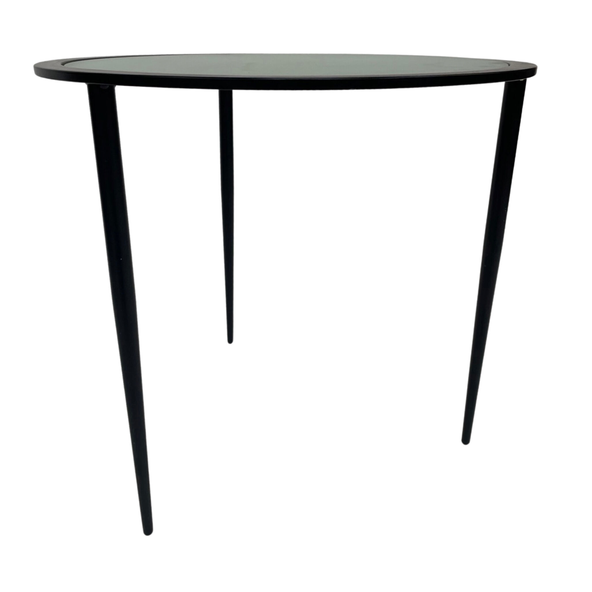 Vintage side table 80s metal and glass