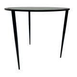 Table d’appoint vintage métal et verre des années 80