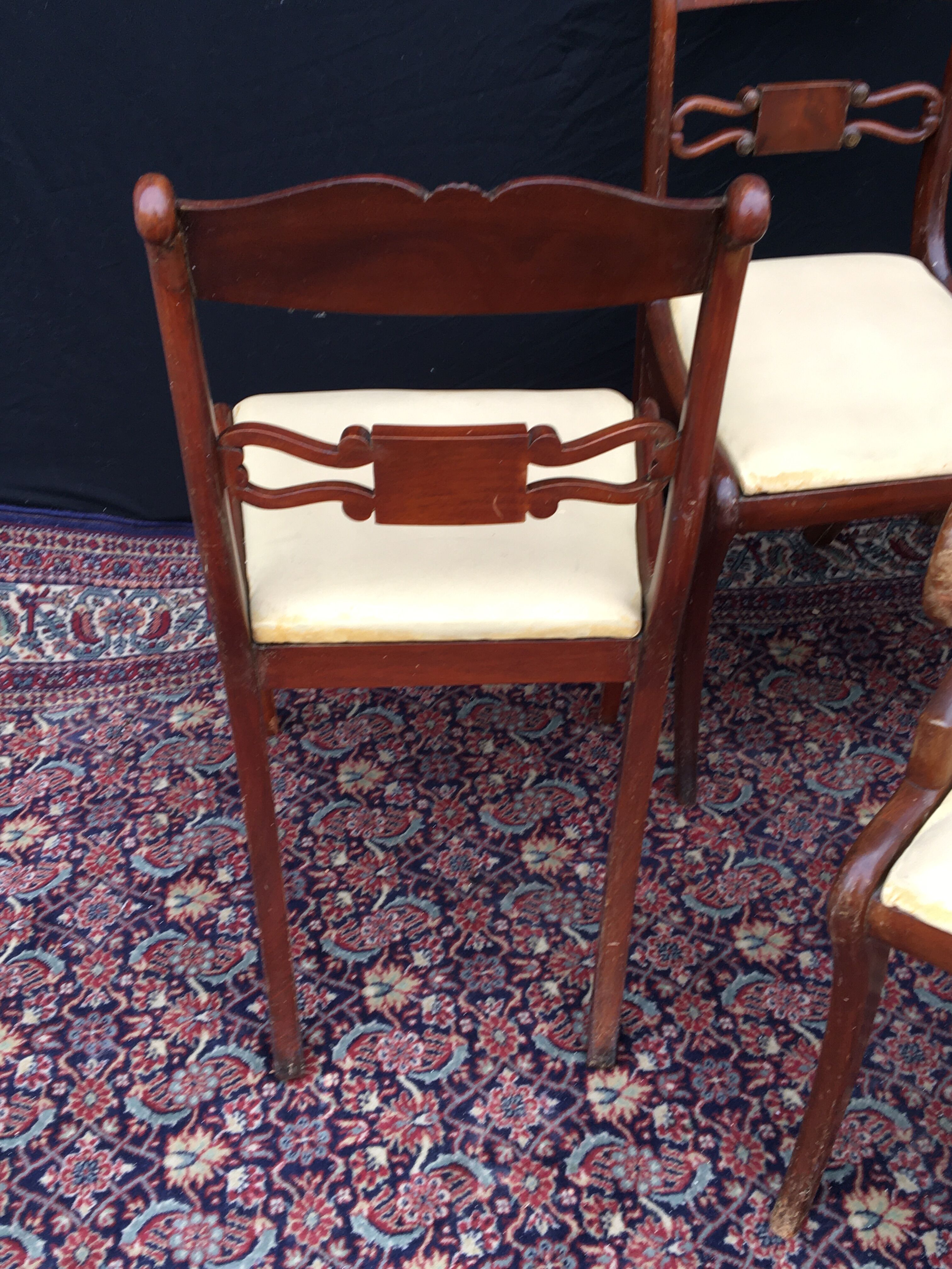 Set of 4 chairs and 1 armchair