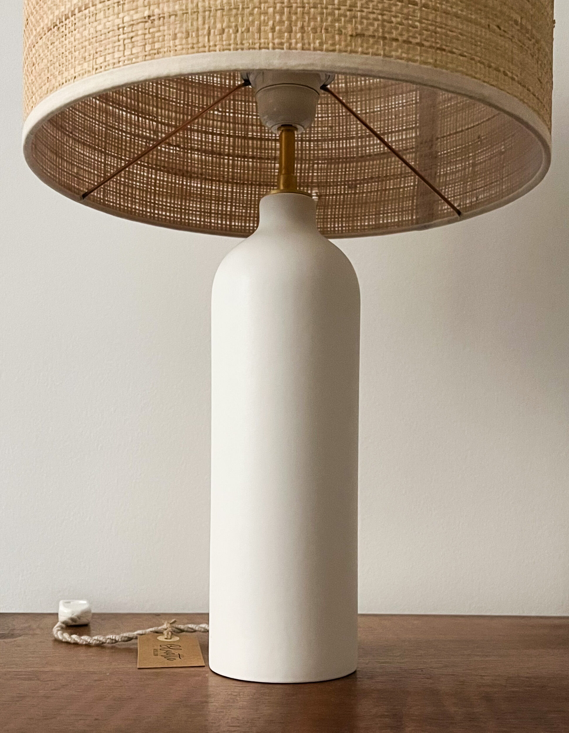 Lampe céramique et rabane