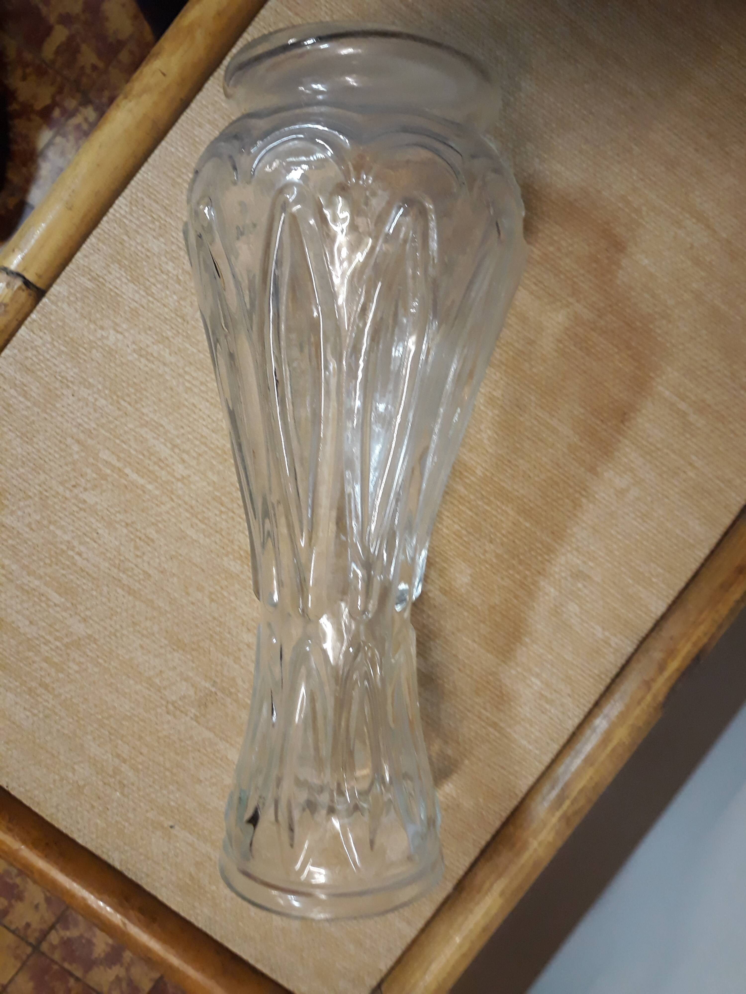 Bohemian vintage cut glass vase