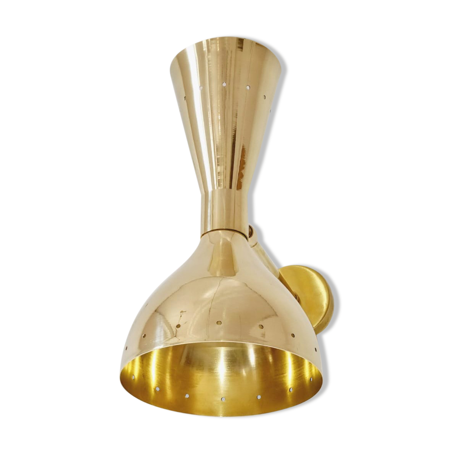 Applique murale italienne laiton années 50