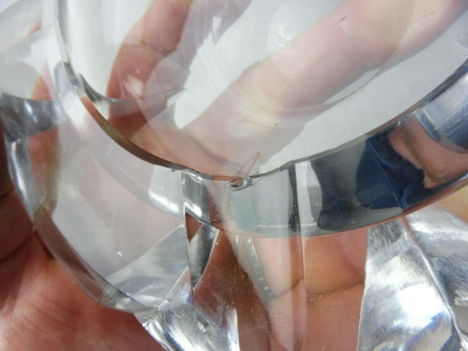 Ancient ashtray, cut crystal, St Louis