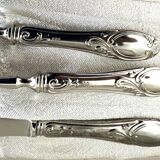 Box set for 3 silver-plated cutlery 800 old Solingen hallmark