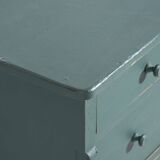 Antique painted pine chest of drawers – European rustic green chest of drawers – circa 1900