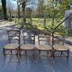 4 chaises paillées de campagne en bois