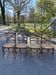 4 wooden country straw chairs