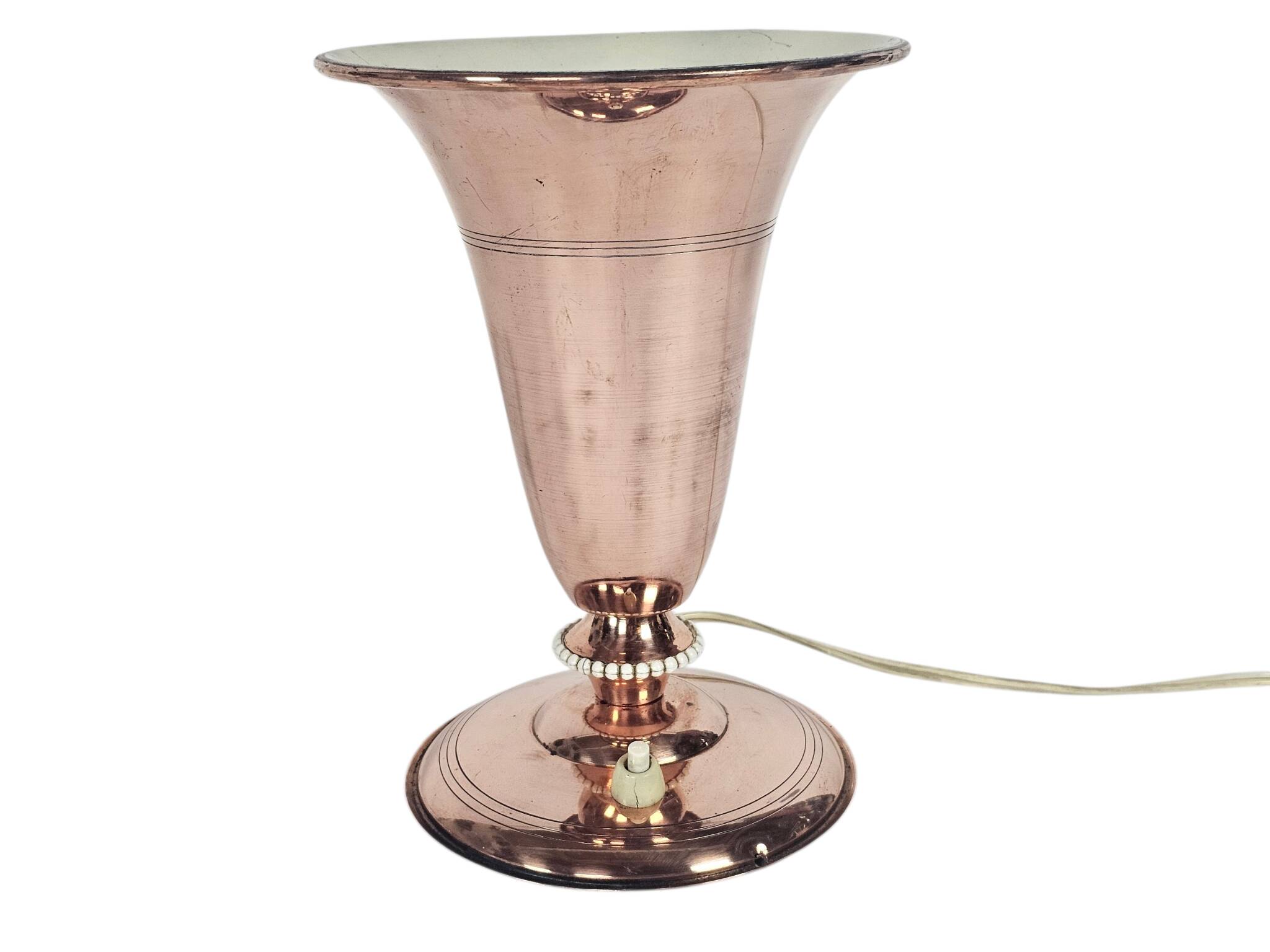 Art Deco - Goblet lamp - copper - Uplighter - Holland - 1st half of the 20t