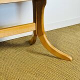 Vintage oval dining room table with extension