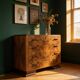 Walnut burl commode, Italian Art Deco, 1940s.