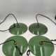Enameled sheet metal pendant lights