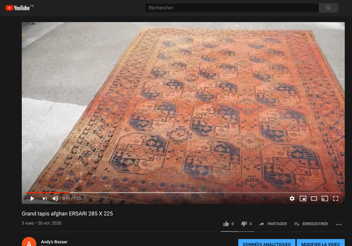 Afghan carpet ersari  285 x  225 cm