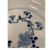 Hollow porcelain plate "Bleu Blanc" from the blue family, 18th century