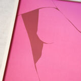 Pink female body art print