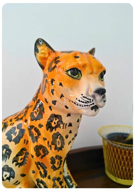 Léopard en céramique – Italie Années 70