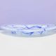 Vintage blue glass bowl swirl
