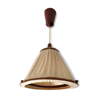 Scandinavian fabric and teak suspension, 60s