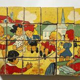 Set of wooden cubes from the 1900s six views
