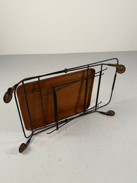 Teak and string cart by Jie Gantofta for Paul Nagel