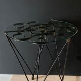 Wrought iron side table