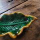 Enamelled ceramic leaf tray – Vintage design from the 1960s