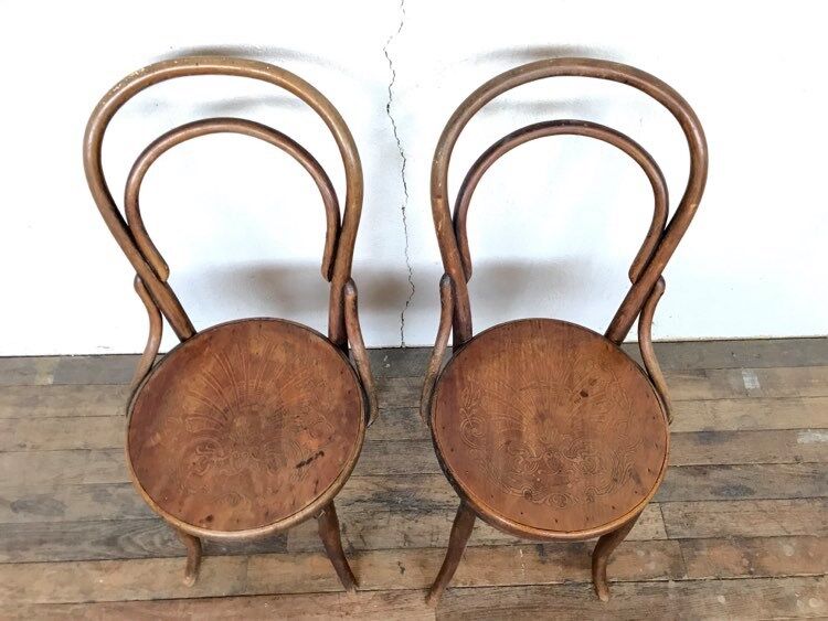 Pair of bistro chair number 14 fischel