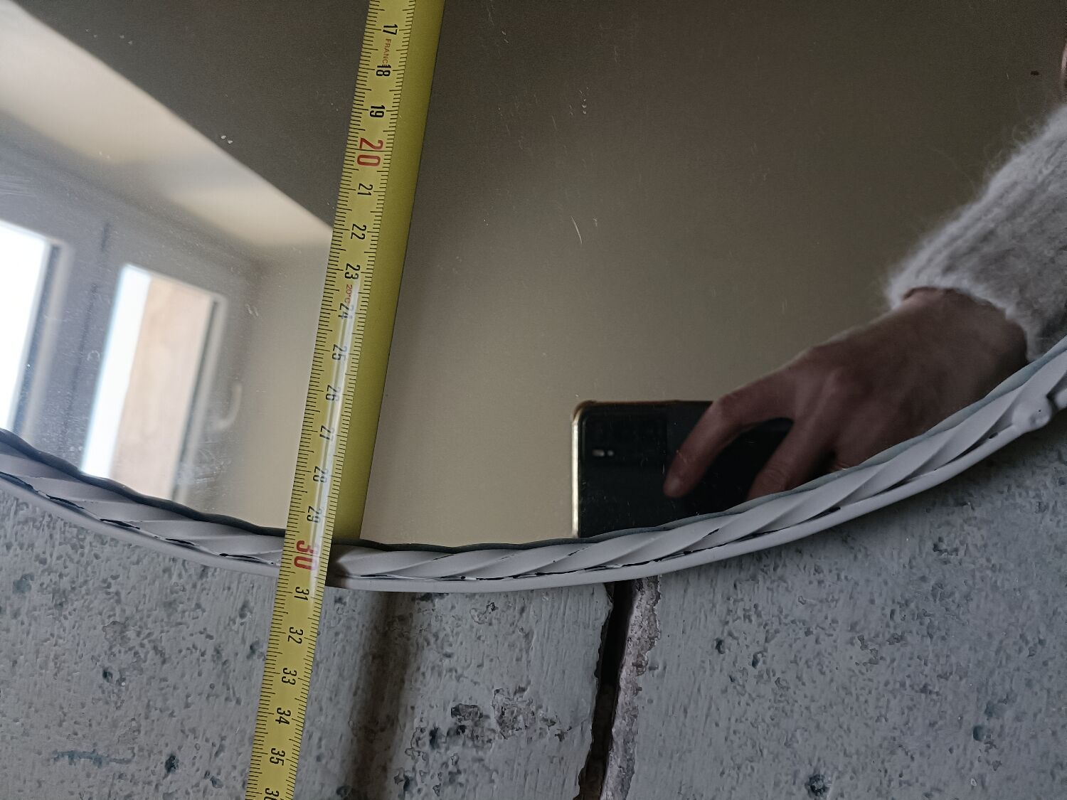 Vintage wrought iron mirror