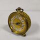 beautiful little golden mechanical alarm clock - vintage - TALGO - works