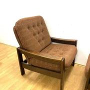 Fauteuils rétro avec repose-pieds, Hikor, années 1970