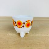 Poppy orange flowers 70's Arcopal opaline