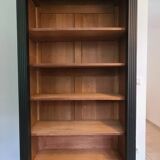 Old black oak bookcase drawer storage unit dresser shelf cabinet of curiosities