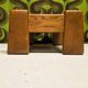 Brutalist oak footstool coffee table - 1970s