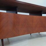 Bureau courbé vintage de design italien 1950