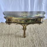 Console florentine vintage en bois doré