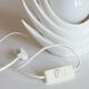 Organic white ceramic lamp, Italy, 70s