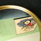 Mirror or vintage mirror top in golden brass