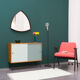 60s, colorful doors, walnut