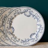 Set of 4 flat plates Model Mozart Sarreguemines