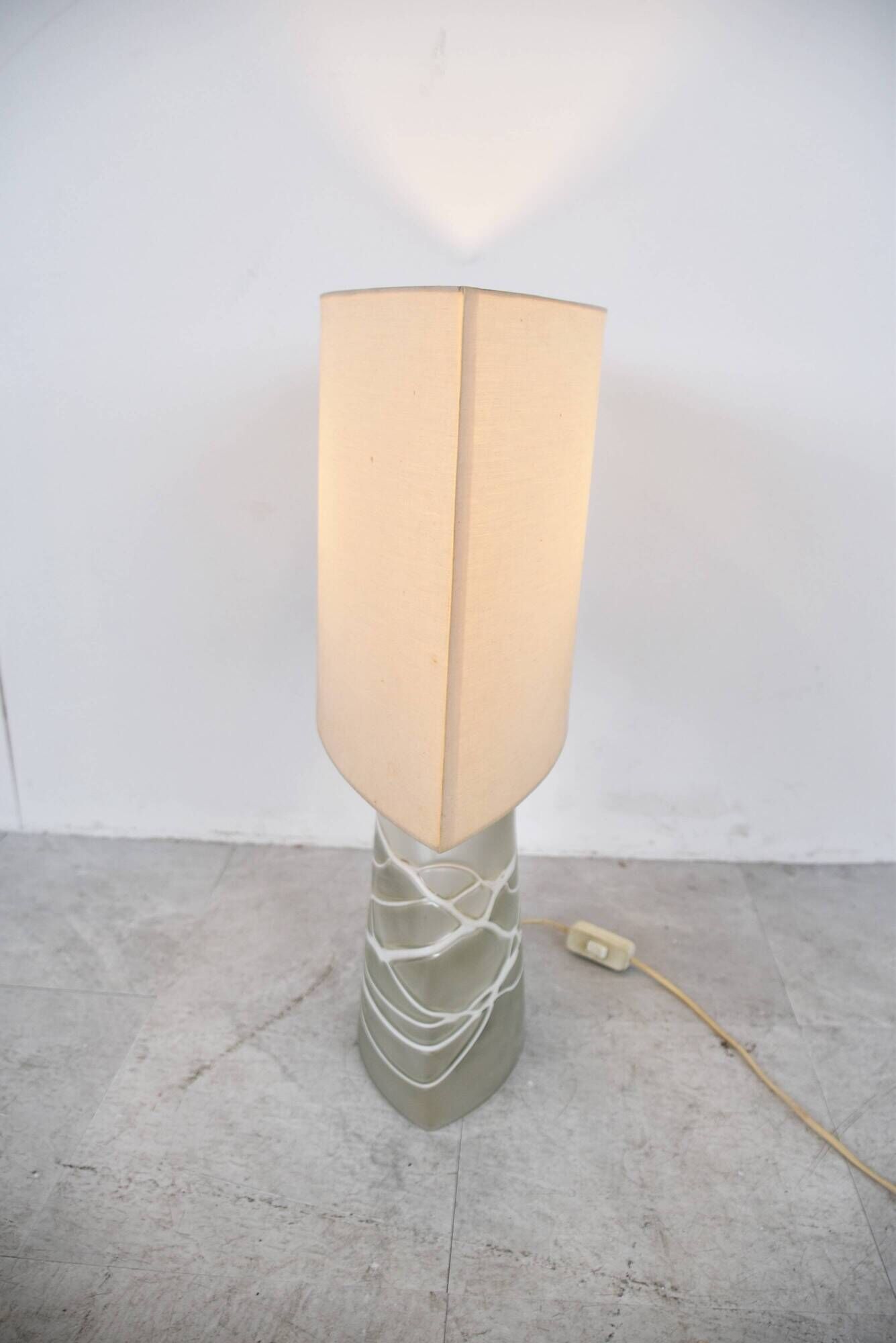 Glass table lamp by Peil and Putzler, 1960s