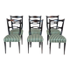 Mid-Century set of six dining chairs attributed to Paolo Buffa. Italy 1950s