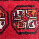 Vintage afghan ersari handmade carpet 24cm x 30cm 1970s