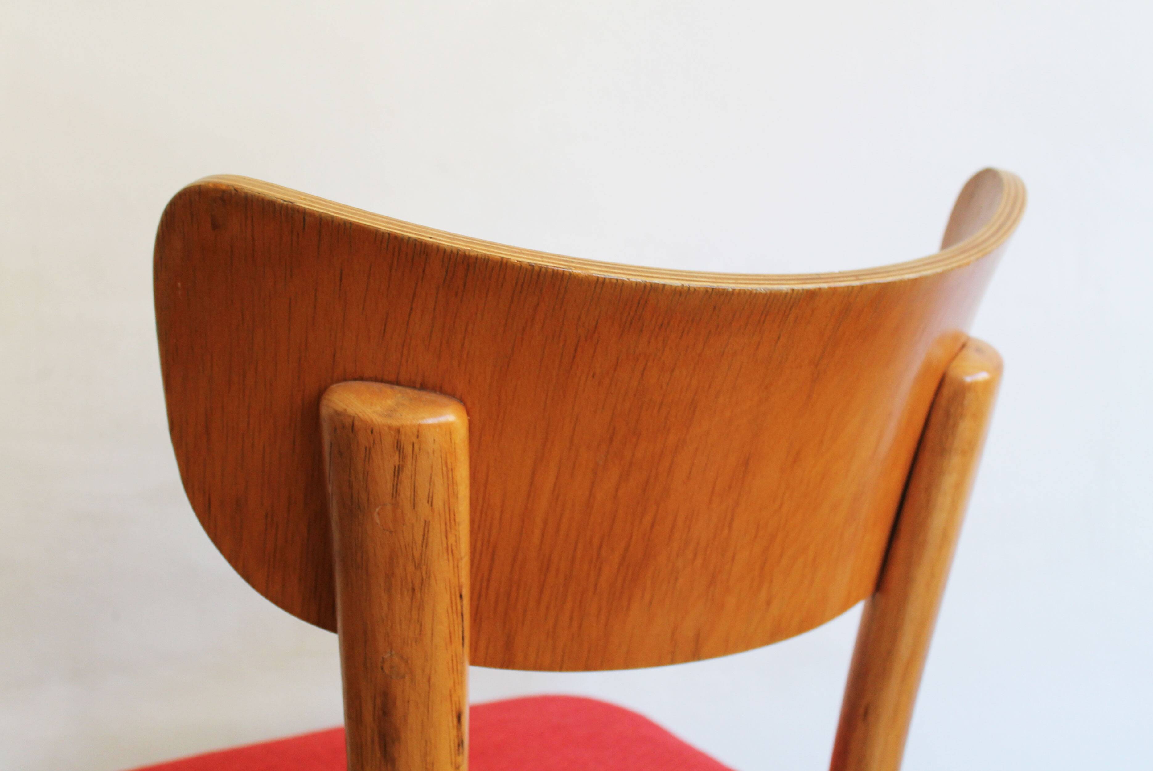 Set of Four Thonet Dining Chairs, Late 1940s