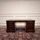 Classic English partner desk green leather