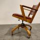Chaise de bureau inclinable vintage Decoene, années 1950