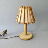 Lampe en rotin Art Vannerie France, années 70