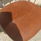 Set of 4 armchairs in chromed metal and brown imitation leather, circa 1960